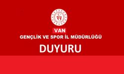 Van Gençlik ve Spor İl Müdürlüğü İŞKUR Kura İsim Listesi