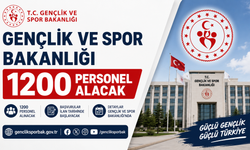 Gençlik ve Spor Bakanlığı 1200 personel alımı duyurusu yayımlandı