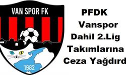 PFDK Vanspor Dahil 2. Lig Takımlarına Ceza Yağdırdı