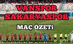 Vanspor - Sakaryaspor Maç Özeti