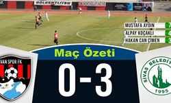 Vanspor 0-3 Sivas Belediyespor (Maç Özeti)