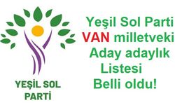 Yeşil Sol Parti Van milletvekili aday adaylık listesi belli oldu!