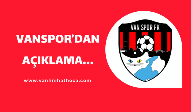 Vanspor Futbolcularından Ortak Basın Açıklaması