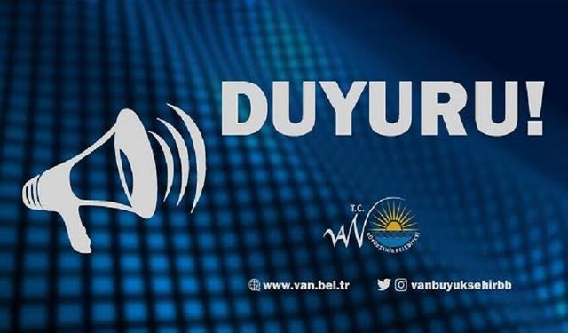 Van Büyükşehir Belediyesinden Sınav Duyuru