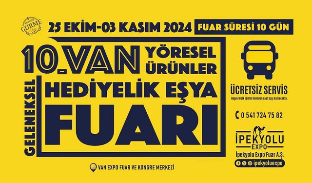 Van, 10. Yöresel Ürünler ve Hediyelik Eşya Fuarı Açılıyor