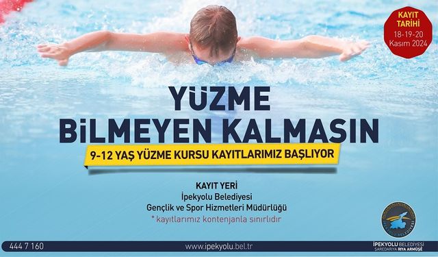 Van'daki İlçe Belediyesinden Ücretsiz Yüzme Kursu