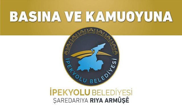 Van İpekyolu Belediyesinden Önemli Uyarı!