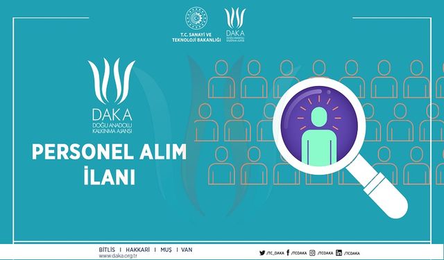 Doğu Anadolu Kalkınma Ajansı Personel Alacak