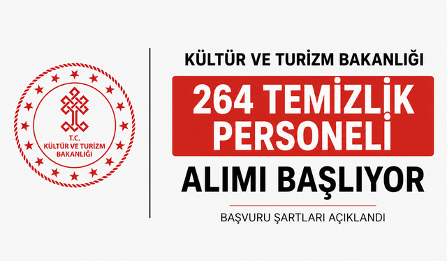 KTB 264 Temizlik Personeli Alacak