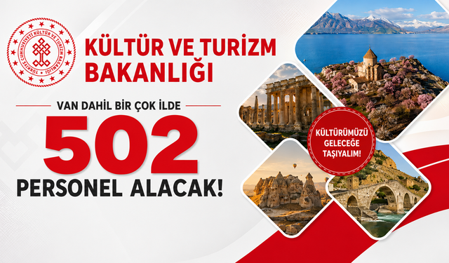Kültür ve Turizm Bakanlığı 502 Personel Alacak