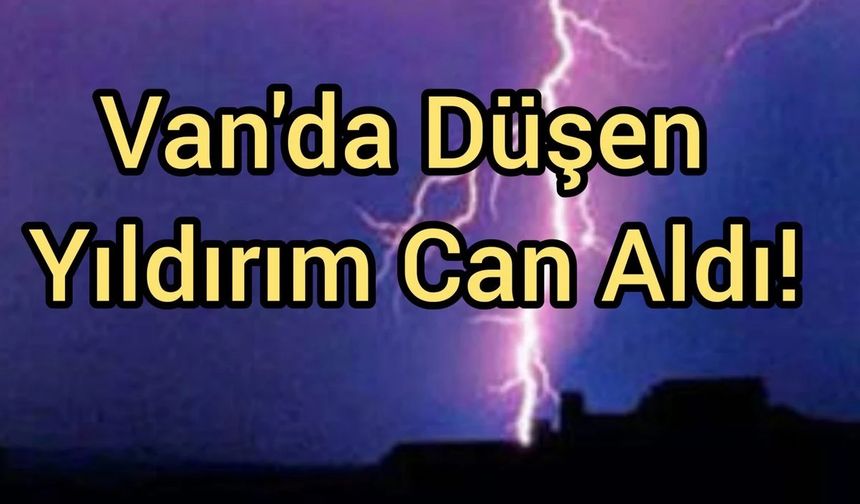 Van'da Yıldırım Bir Can Daha Aldı!