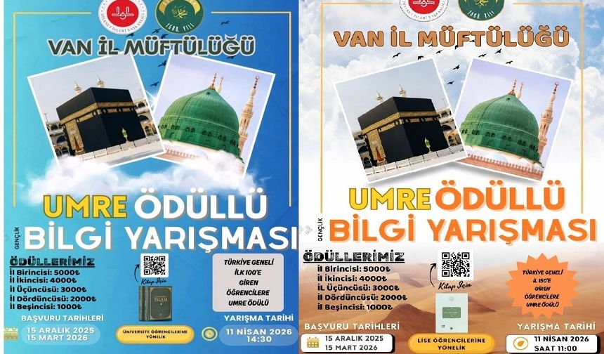 Van İl Müftülüğünden Ödülü Yarışma