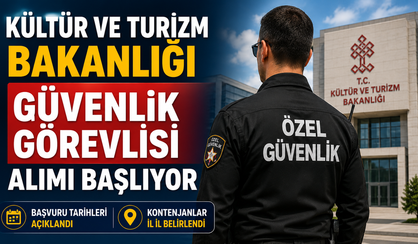 Kültür ve Turizm Bakanlığı 106 Güvenlik Görevlisi Alacak