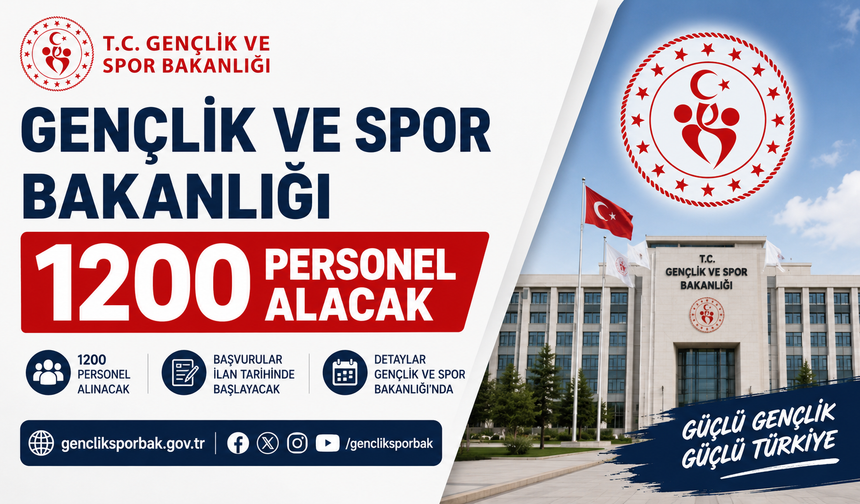 Gençlik ve Spor Bakanlığı 1200 Personel Alacak