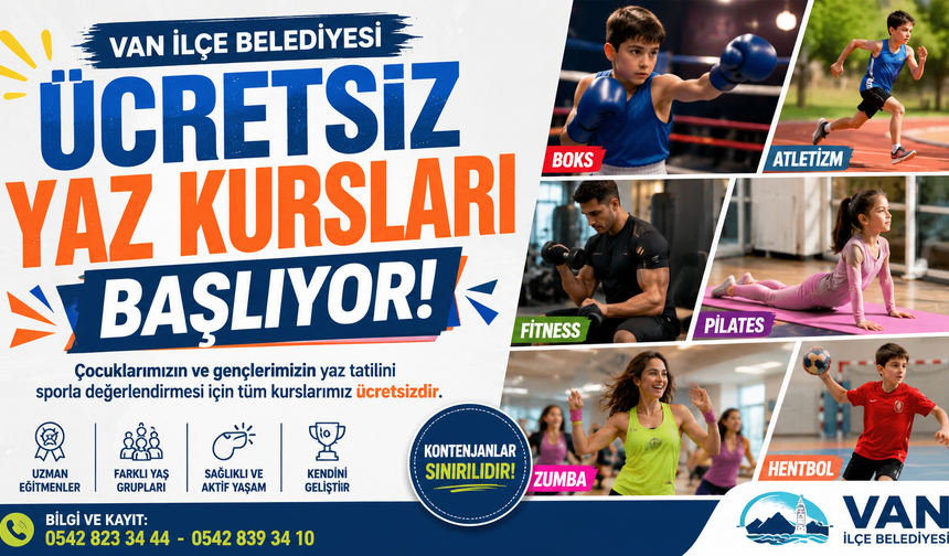 Yaz Spor Kursları İçin Kayıtlar Devam Ediyor