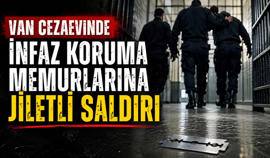 Van Cezaevinde İnfaz Koruma Memurlarına Jiletli Saldırı