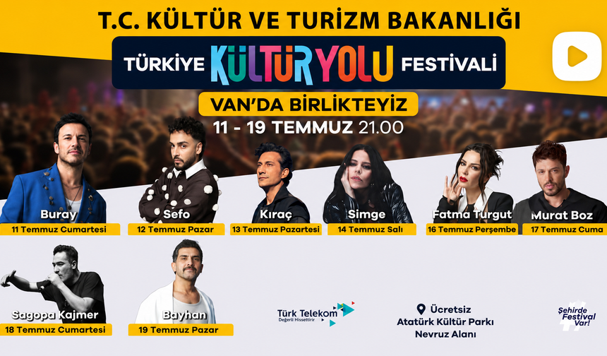 Van Kültür Yolu Festivali 2026 Programı