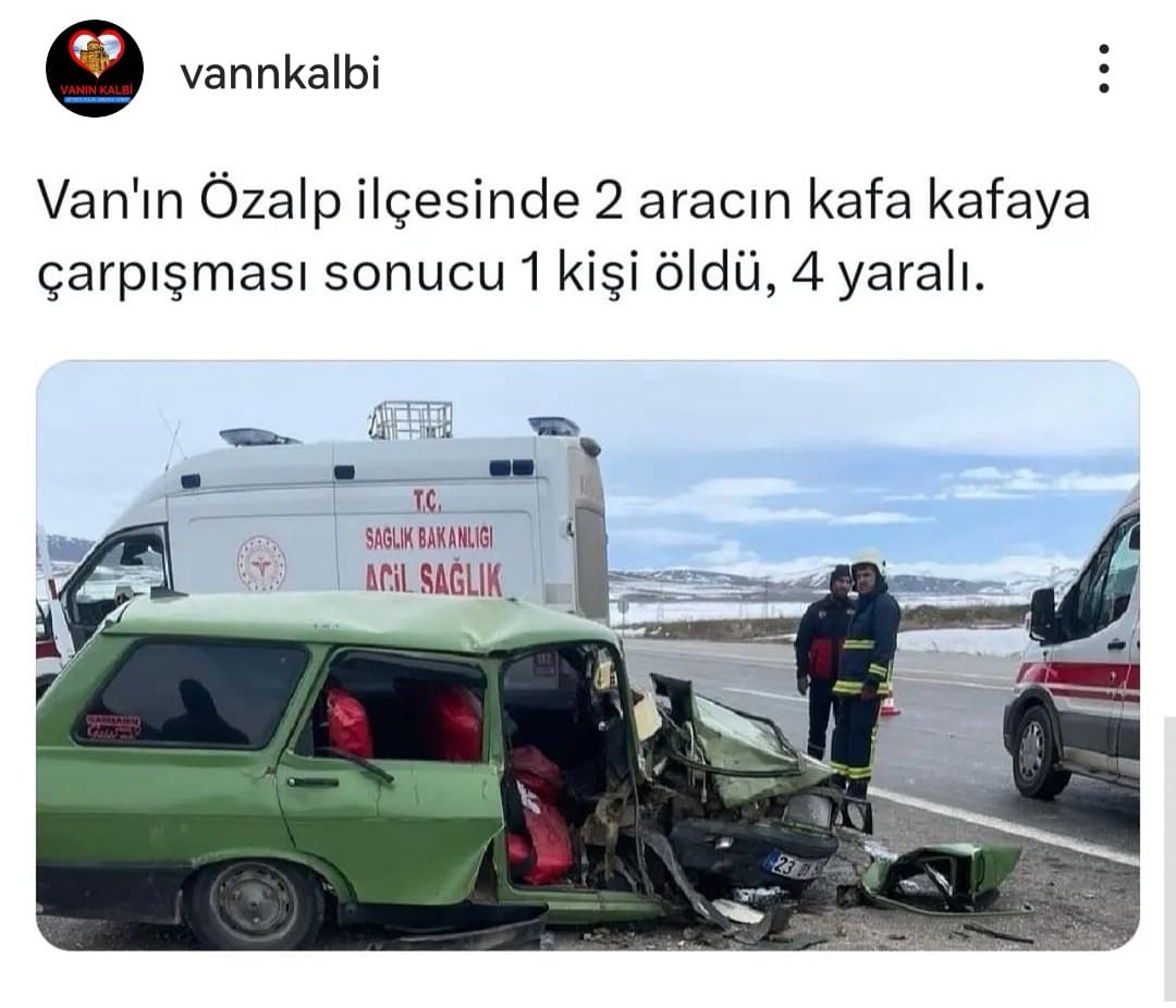 Van Özalp Karayolu Trafik Kazası