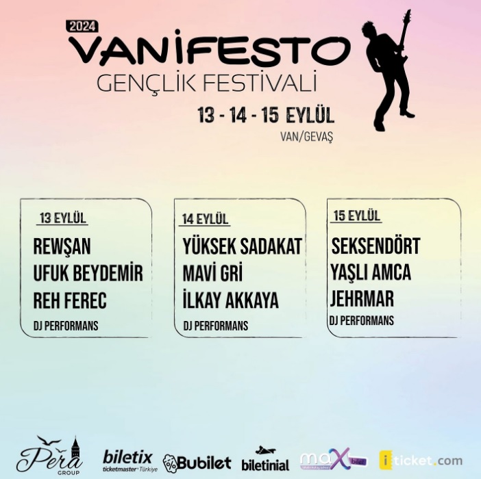 Vanifesto Gençlik Festivali Van Gevaş Progamı