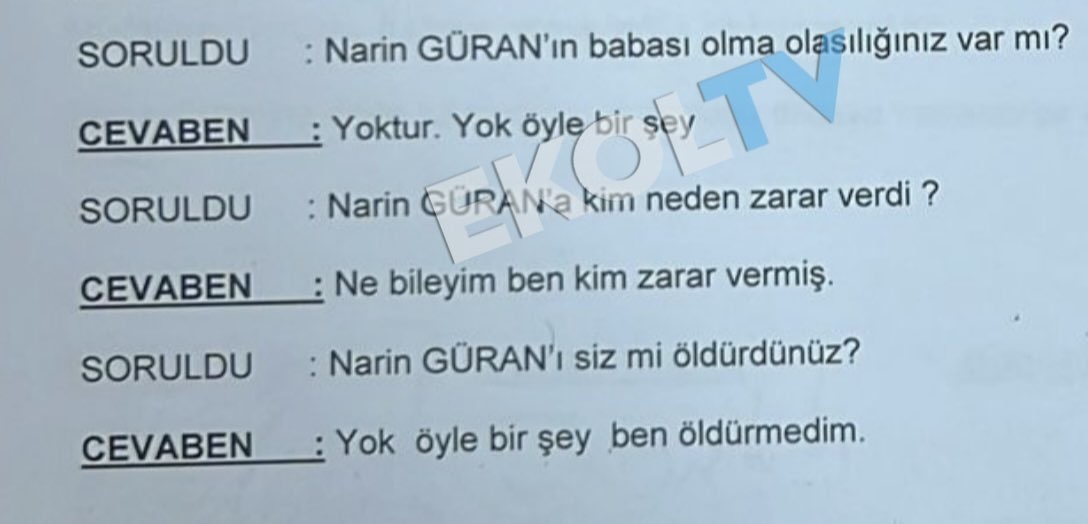 Narin Ifade Tutanakları