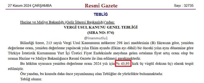 Resmi Gazete Yeni Yıl Harçlar