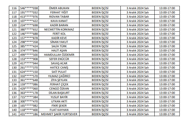 Van Büyükşehir Mülakat Duyurusu 13