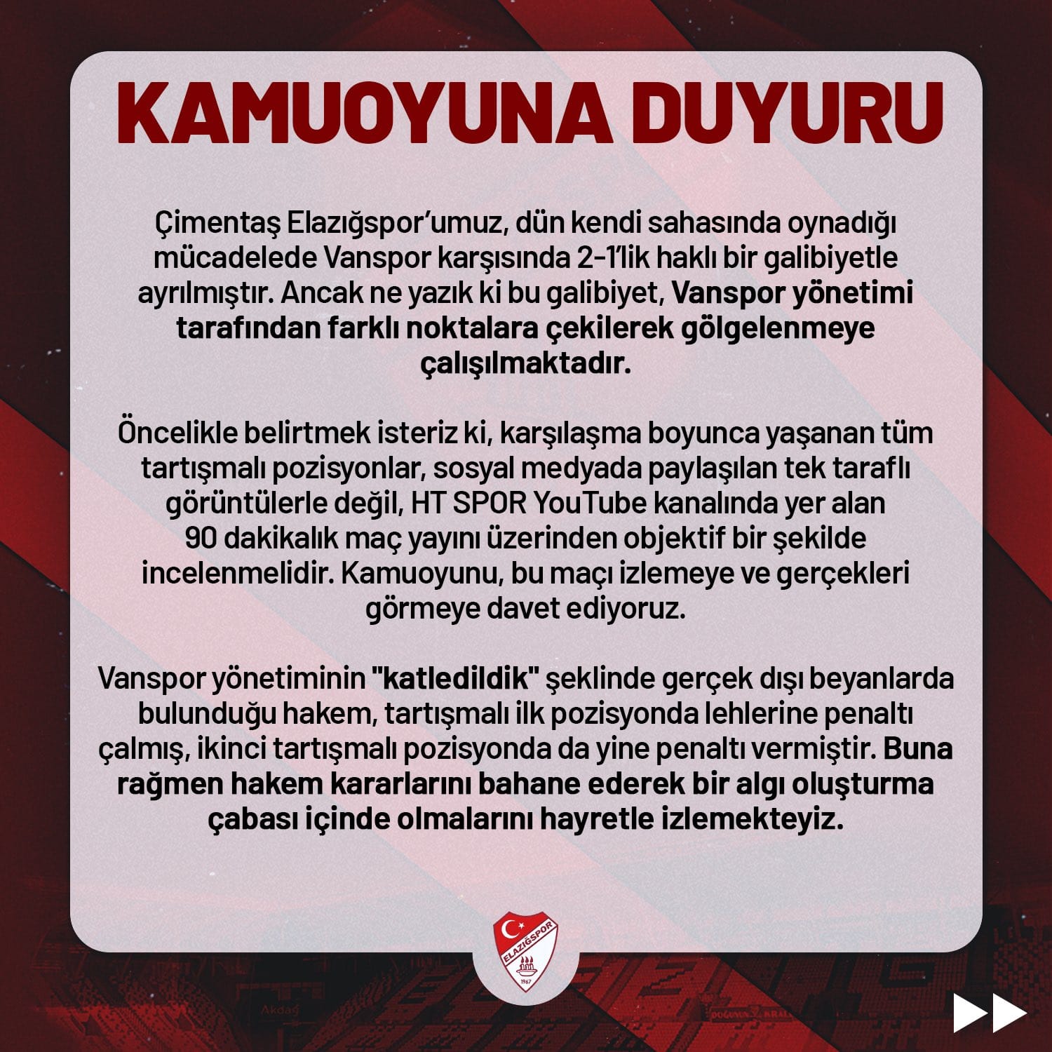 Elazığıspor Basın Açıklaması (1)