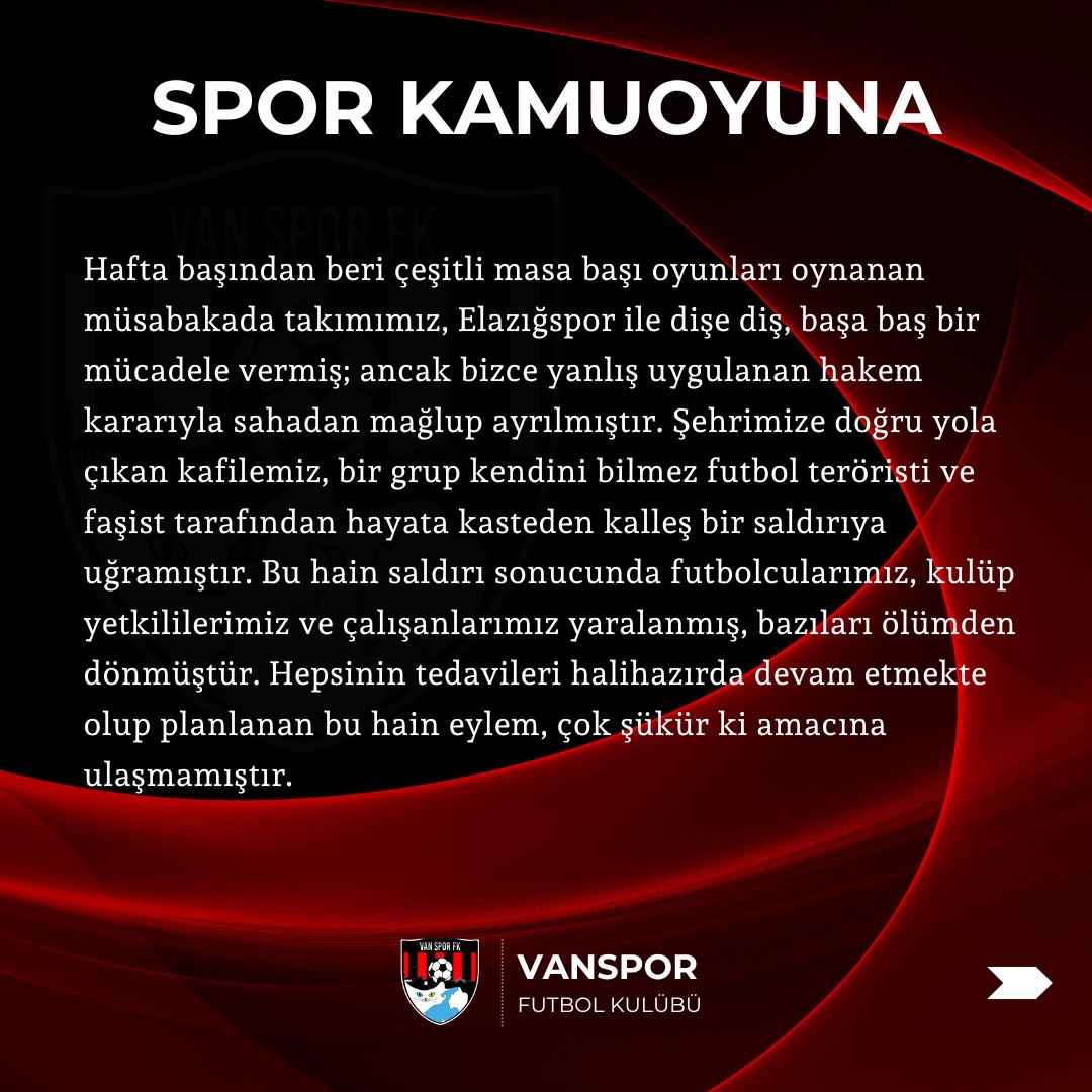 Vanspor Son Dakika Açıklama (1)