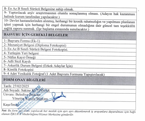 Van Ipekyolu Belediyesi Son Dakika Yeni Işçi Alımı Duyurusu 9