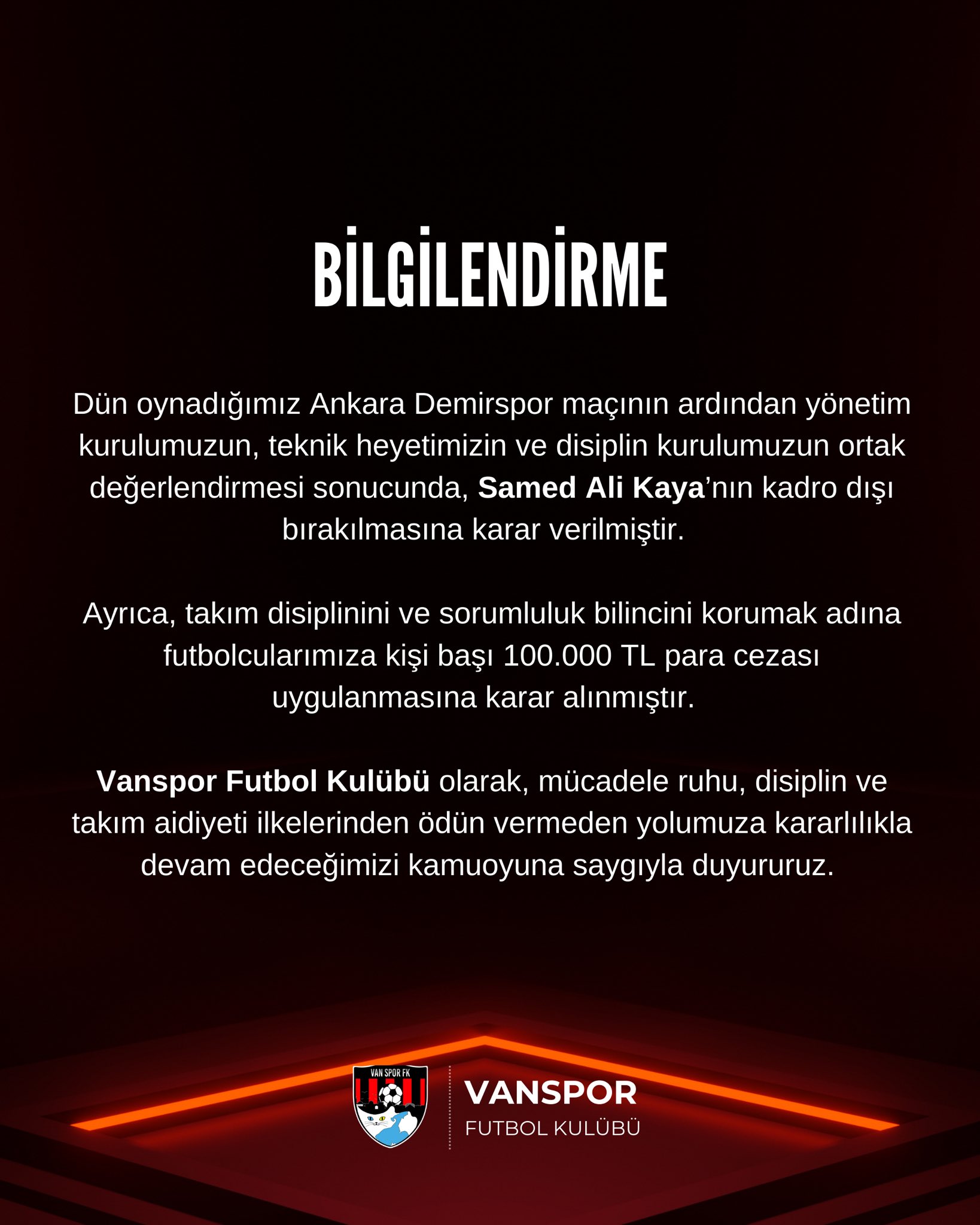 Vanspor Son Dakika Açıklama-1