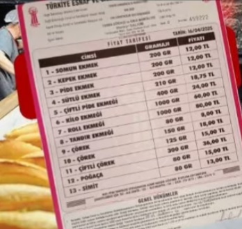 Van Ekmeğe Zam Yeni Fiyat Tarifesi