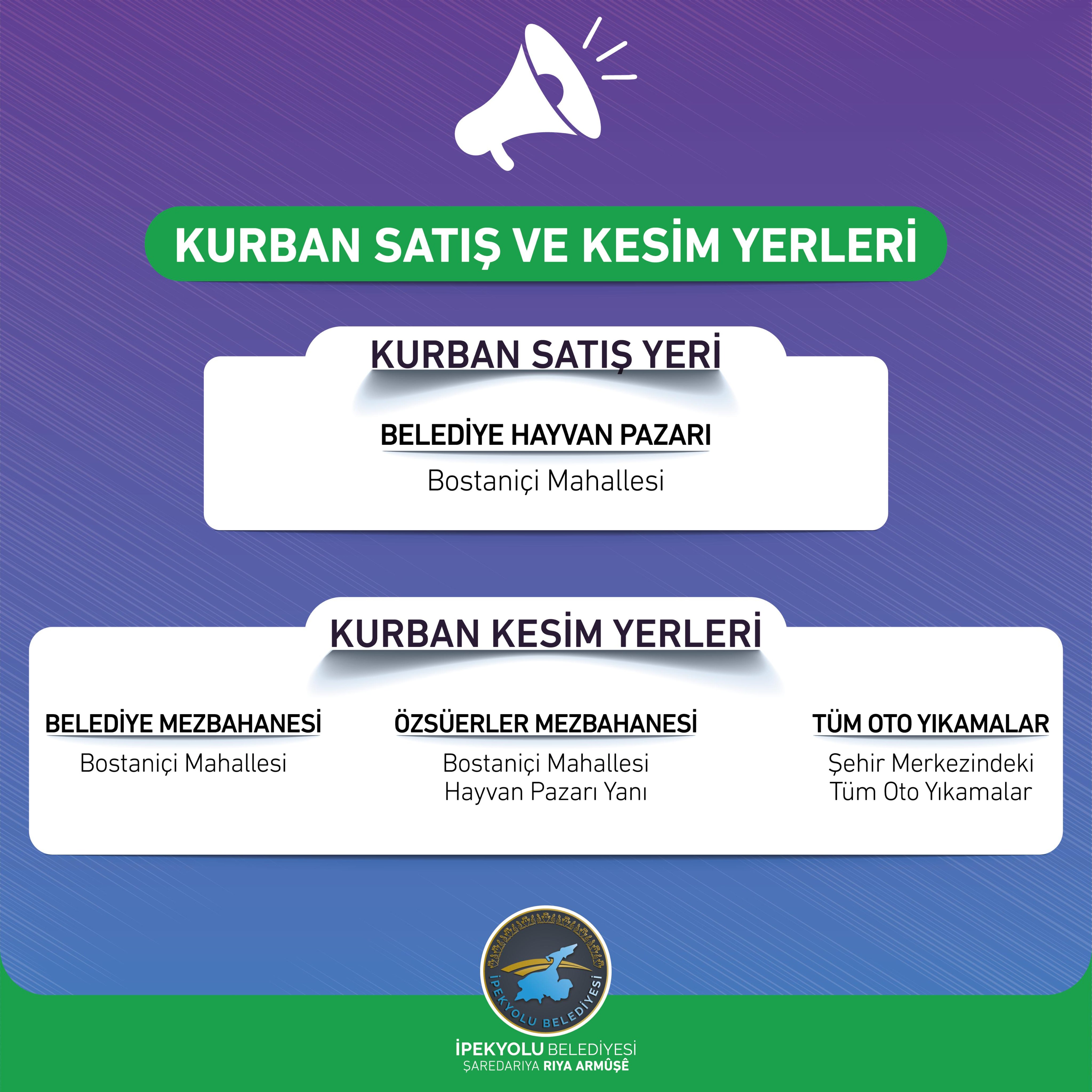 Van 2025 Kurban Kesim Satış Yerleri