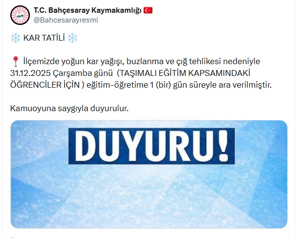 Van Son Dakika Kar Tatili Haberi-1