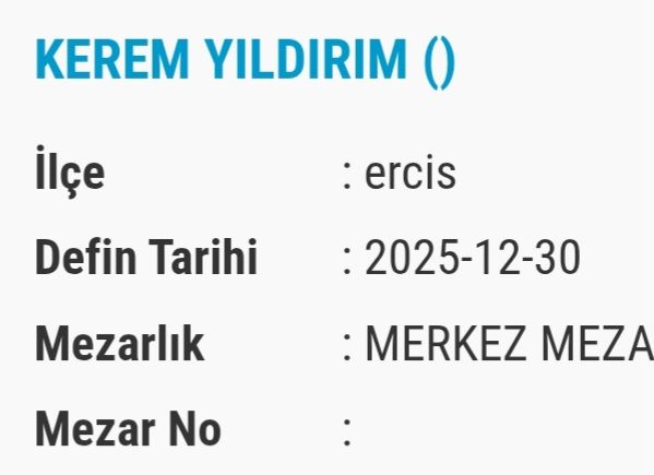 Van Taziye Bugüne Vefat Edenler Isim Listesi 10