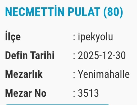 Van Taziye Bugüne Vefat Edenler Isim Listesi 6