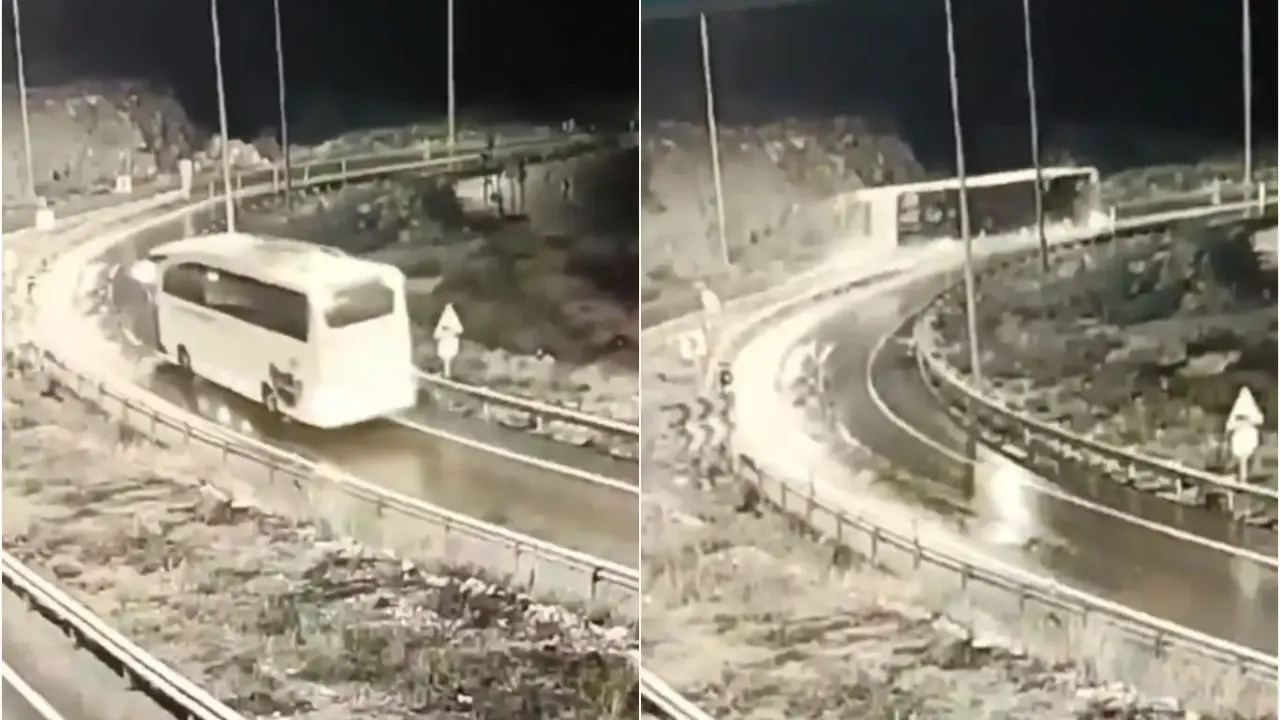 Diyarbakirda Yolcu Otobusu Devrildi 6 Yarali 1