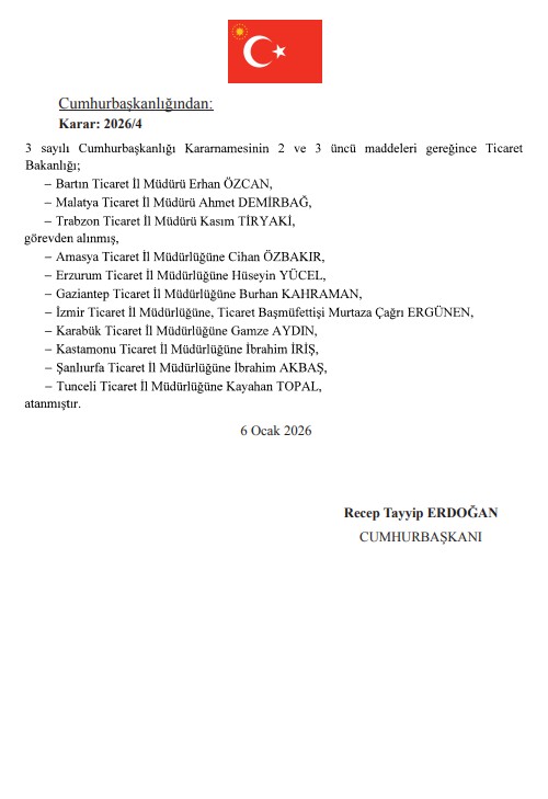 Resmi Gazete Atama Son Dakika