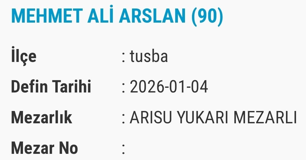 Van Bugün Vefat Edenler Isim Listesi Taziye (2)-1