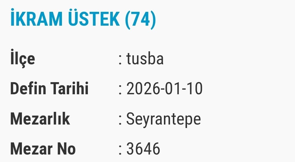 Van Bugün Vefat Edenler Isim Listesi Taziye (2)-2