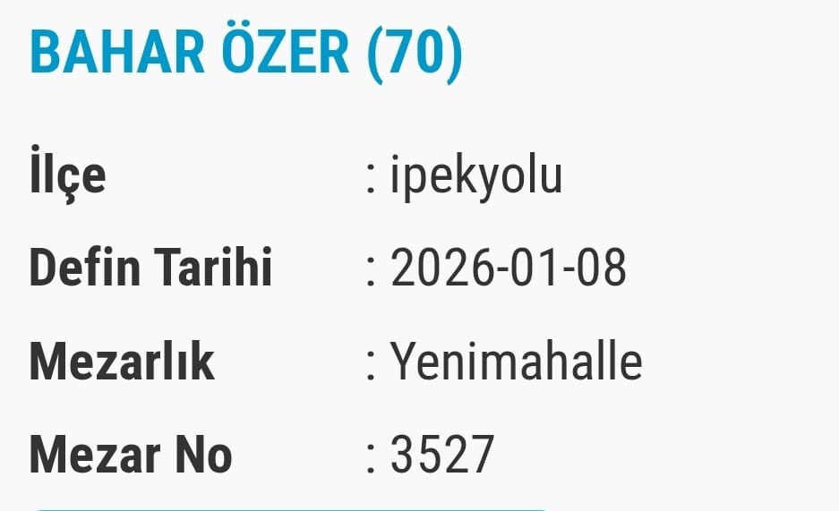 Van Bugün Vefat Edenler Isim Listesi Taziye Yeri (2)