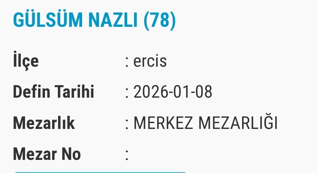 Van Bugün Vefat Edenler Isim Listesi Taziye Yeri (5)