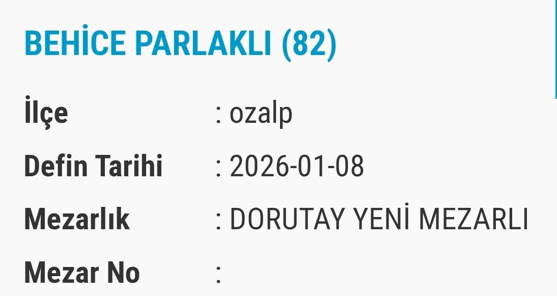 Van Bugün Vefat Edenler Isim Listesi Taziye Yeri (7)