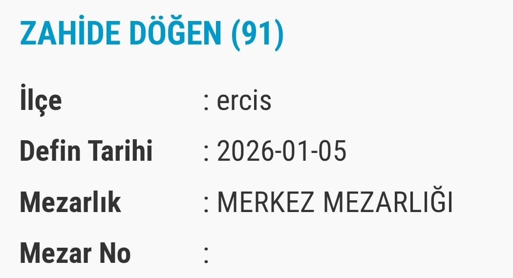 Van Bugün Vefat Edenler Taziye Isim Listesi (3)