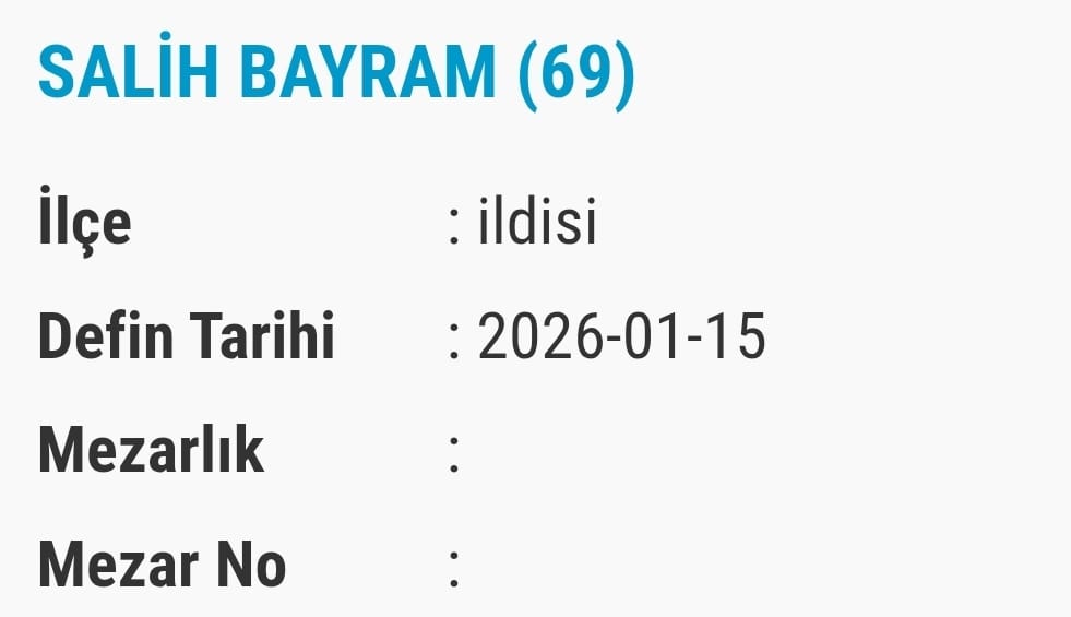 Van Bugün Vefat Edenlerin Isim Listesi Kim (2)