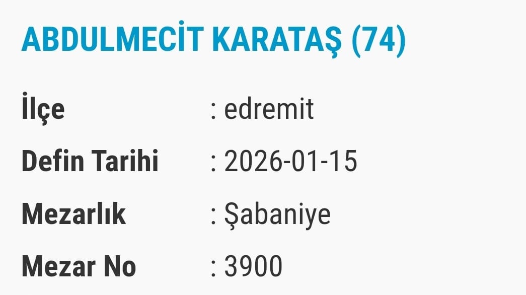 Van Bugün Vefat Edenlerin Isim Listesi Kim (3)