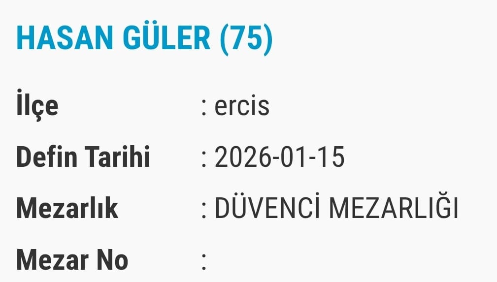 Van Bugün Vefat Edenlerin Isim Listesi Kim (6)