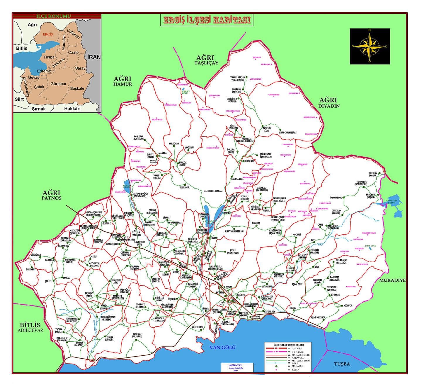 Van Erciş Ilçesi Eski Kürtçe Isimleri