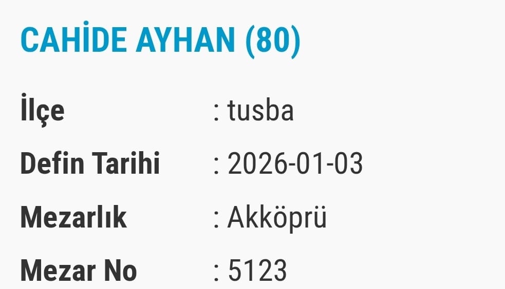 Van Vefat Bugün Taziye Edenler Isimleri Listesi (2)