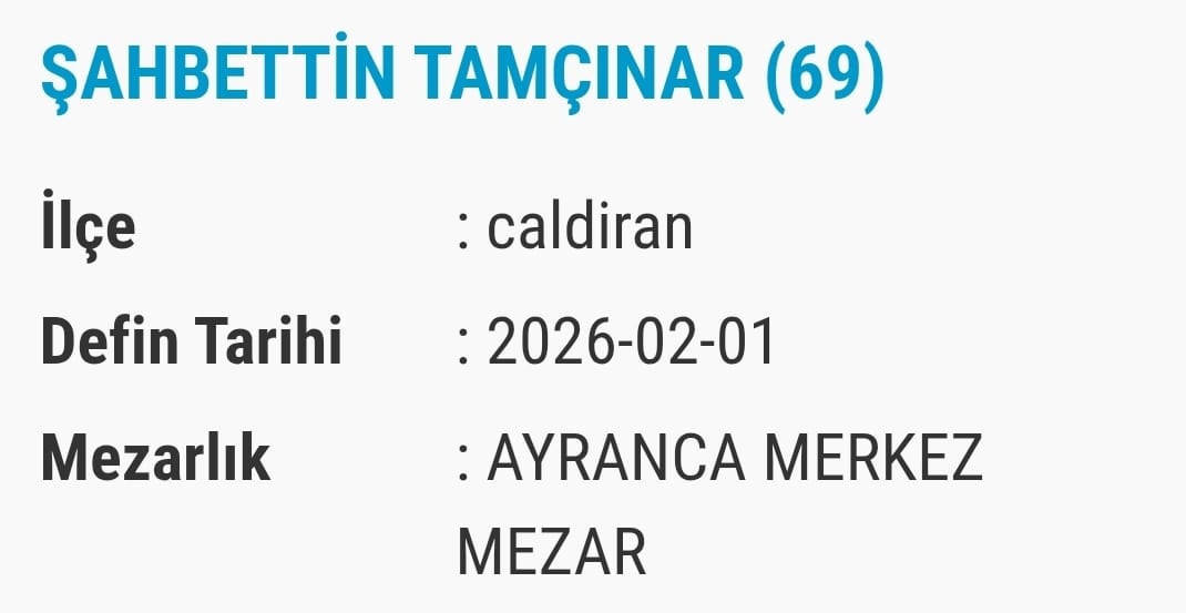 Van Bugün Vefat Eden Edenler Isim Listesi (12)
