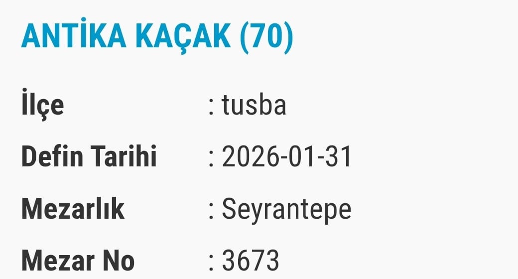 Van Bugün Vefat Eden Edenler Isim Listesi (13)